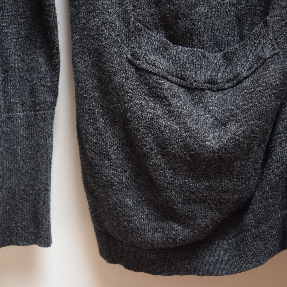 Loft Charcoal Cardigan with Pockets in Women's S - Picture 6 of 9